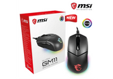 MSI CLUTCH GM11 Gaming Mouse, 5000 DPI, 10M Omron Switches, Optical Sensor, Symmetrical Ergonomic Design, RGB Mystic Light Compatible