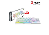 MSI Vigor GK30 RGB Gaming Keyboard, 6-Zone RGB Lighting, Water Repellent & Splash-Proof, Mechanical-Like Plunger Switches, White