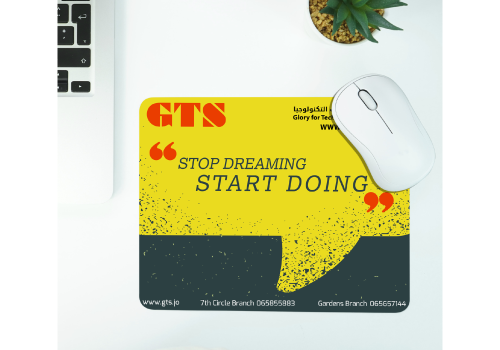 CompuMe Mouse Pad Mat with Non-Slip Size 21cm x 26cm Rubber Base for Computer Laptop