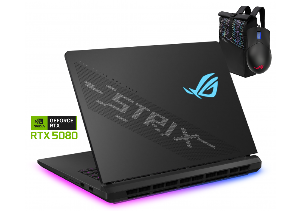 Laptop ROG Strix SCAR 16 Intel® Core™ Ultra 9 275HX Processor Up to 5.4 GHz, NVIDIA GeForce RTX™ 5080 Laptop GPU 16GB GDDR7 16-inch 2.5K 240Hz IPS ROG Nebula Display Laptop ROG Strix SCAR 16 Intel® Core™ Ultra 9 275HX Processor Up to 5.4 GHz, NVIDIA GeForce RTX™ 5080 Laptop GPU 16GB GDDR7 16-inch 2.5K 240Hz IPS ROG Nebula Display