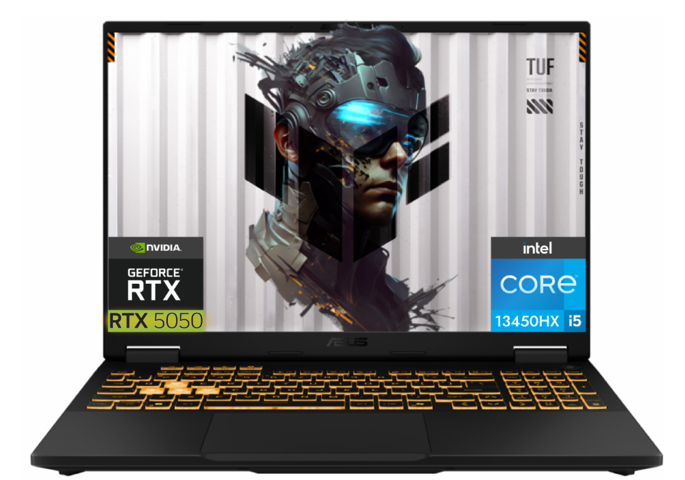 NEW 2025 Laptop ASUS TUF Gaming F16 13th Gen Intel® Core™ i5-13450HX Processor Up to 4.6 GHz NVIDIA® GeForce RTX™ 5050 Laptop GPU 6GB GDDR7 16-inch FHD+ 165Hz IPS-level - Jaeger Gray NEW 2025 Laptop ASUS TUF Gaming F16 13th Gen Intel® Core™ i5-13450HX Processor Up to 4.6 GHz NVIDIA® GeForce RTX™ 5050 Laptop GPU 6GB GDDR7 16-inch FHD+ 165Hz IPS-level - Jaeger Gray