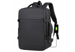 Medium Travel Backpack, Carry On Backpack, Flight Approved Fit Up to 17.3" Laptop - Black