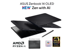 NEW Laptop ASUS Zenbook 14 OLED | AMD Ryzen™ 7 8840HS Processor Ryzen™ AI XDNA up to 38 TOPs 16GB DDR5X, 14.0-inch FHD Windows Hello Support, Sleeve & Stylus - Jade Black