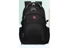 Backpack Large Capacity Expandable Backpack Multifunction USB Charging Business Bag For Laptop Up to 17.6" - Black & Blue