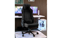 Arozzi Vernazza Soft Fabric Gaming Chair Multi-Dimensional Armrests Rocking & Lock-Tilt Function Adjustable Height & Backrest 3D Armrests - Pure Black