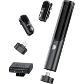 BOYA Magic-02 (USB-C/Lightning/3.5mm) Wireless Lavalier Microphone, 30Hrs Battery,328FT LOS Range,Safety Track&Limiter,4-in1 Mini Lapel Wireless Mic for Android iPhone Camera Laptop PC, Ai Noise Reduction for TikTok YouTube