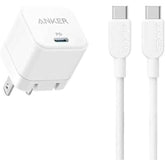 Anker Usb C Fast Charger 30w With Foldable Plug + Usb C To Usb C Cable – Compa Power Adapter For Iphone 15 Series, Galaxy, Pixel, Ipad & More – White