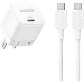 Anker Usb C Fast Charger 20w With Foldable Plug + Usb C To Usb C Cable – Compa Power Adapter For Iphone 15 Series, Galaxy, Pixel, Ipad & More – White