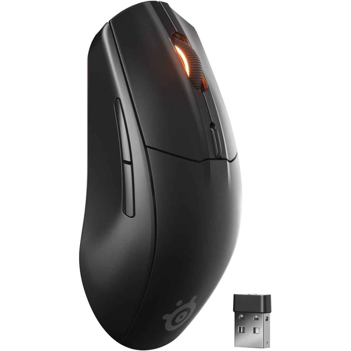 Steelseries Rival 3 Wireless Gen 2 Gaming Mouse 2.4ghz And Bluetooth 18000 Dpi Truemove Air Optical Sensor 60 Million Click Durability Light Weight 100% Ptfe Feet , Black