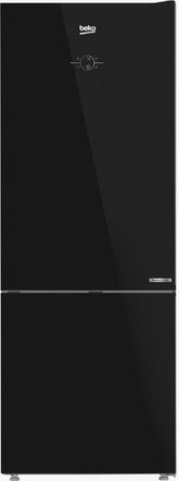 Beko Refrigerator Bottom Freezer 490 L Black Glass Inverter No Frost with Display