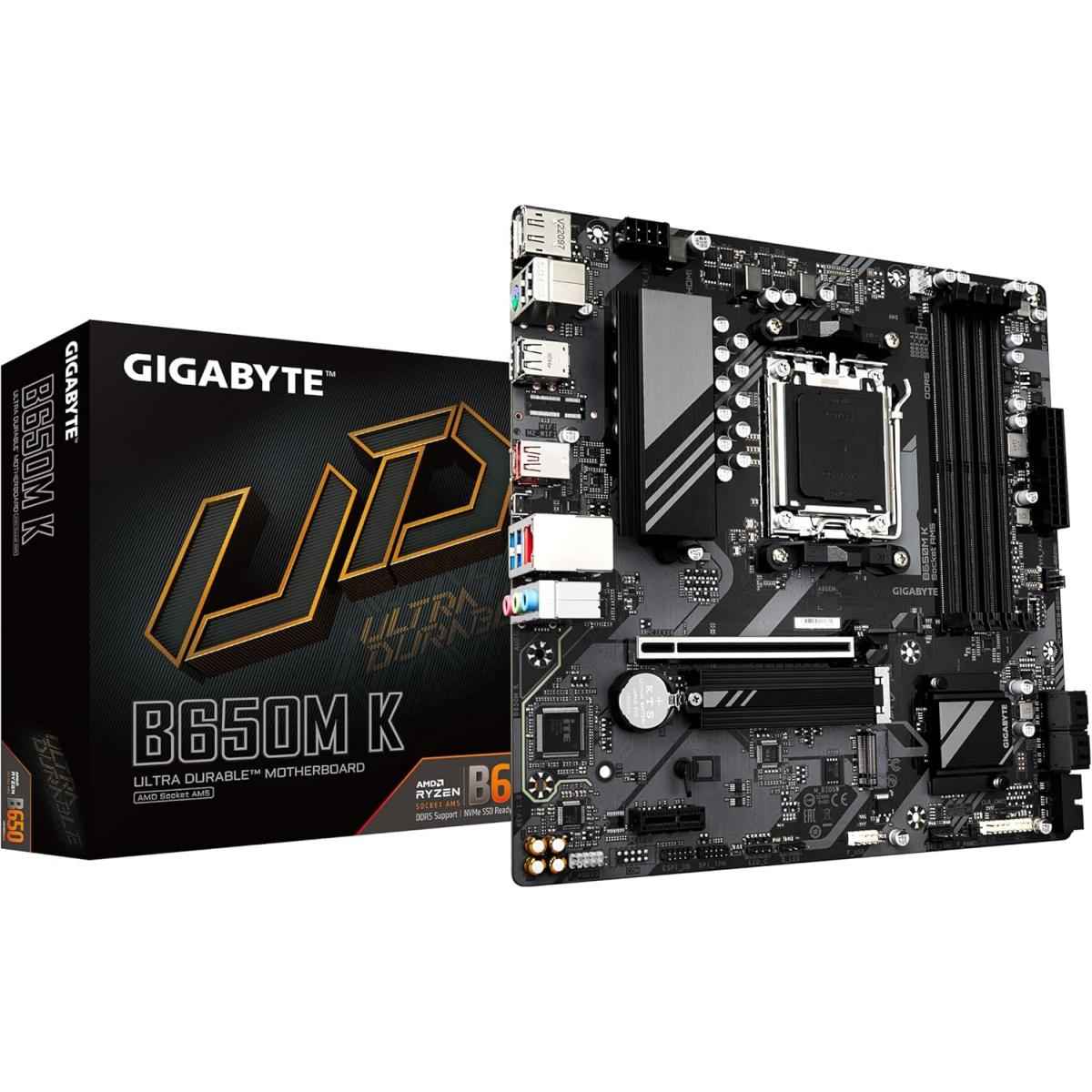GIGABYTE B650M K AMD RYZEN Series AM5/DDR5/PCIe 5.0/2xM.2 - mATX Gaming MotherBoard | B650M K |