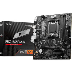 MSI PRO B650M-B AMD AM5 B650 DDR5 Micro-ATX Supports AMD Ryzen 7000 Series Processors PCIe 4.0 x16 1x M.2 Gen4 2.5G LAN
