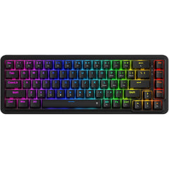 Redragon K709 Nova 65% Wired Gasket Rgb Gaming Keyboard, 68 Keys Hot Swap Compa Mechanical Keyboard W/free Mod Socket, 3 Layer Noise Dampening & Dedicated Arrow Keys, Quiet Custom Linear Switch , Black - CompuMe