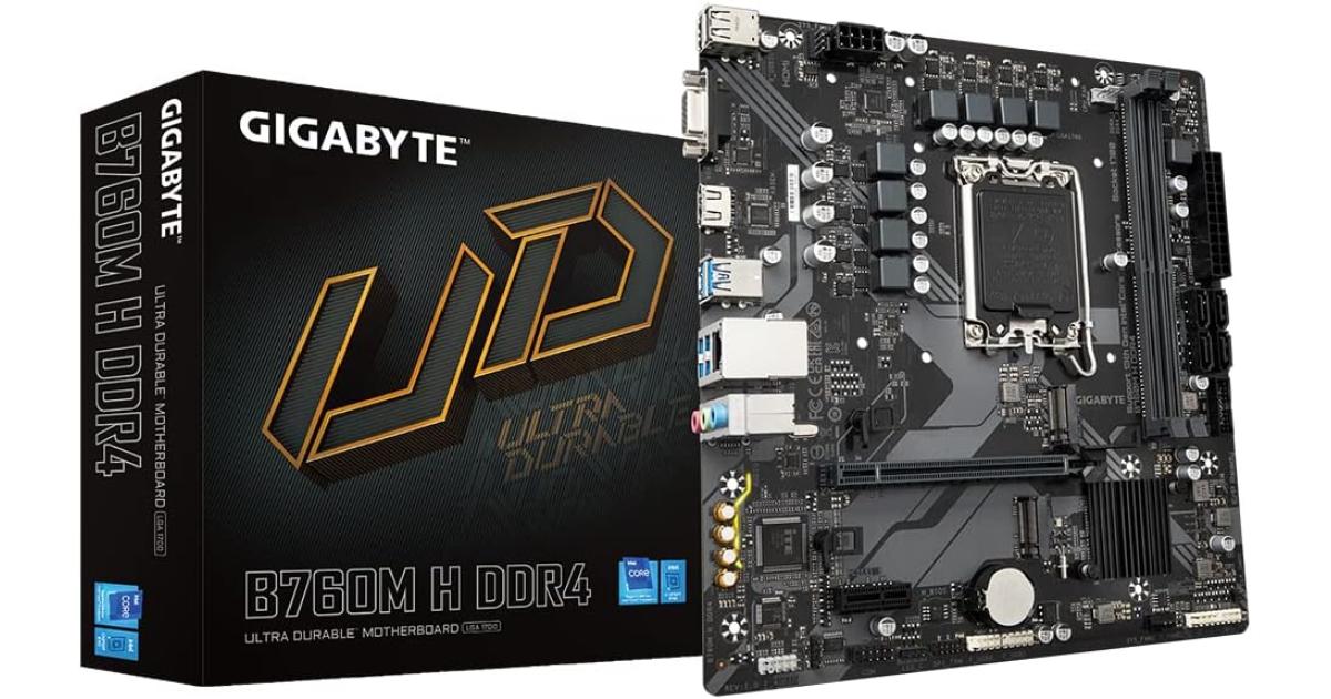 Gigabyte B760M H DDR4 rev. 1.0 (Socket 1700/B760/DDR4/S-ATA 6Gb/s/Micro ATX) Motherboard Gigabyte B760M H DDR4 rev. 1.0 (Socket 1700/B760/DDR4/S-ATA 6Gb/s/Micro ATX) Motherboard