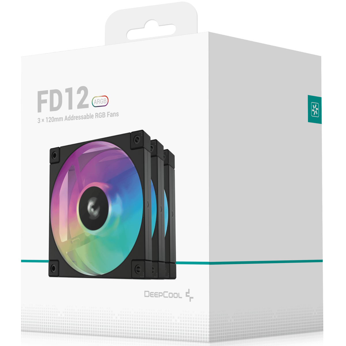 Deepcool Fd12 Argb 120mm Fan Speed: 400~2050 Rpm Airflow: 63.6 Cfmfan Air Pressure: 2.56 Mmaq Fan Conneor: 4 Pin Pwm Hydro Bearing, Pack Of 3, Black - CompuMe