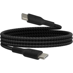 Belkin BoostCharge Braided USB-C to USB-C Cable (1M/3.3ft) for iPhone 16, iPhone 16 Pro, iPhone 16 Pro Max, Galaxy S25, S24, Note, Pixel 9 & 8, iPad Pro, Nintendo Switch 2 & More - Black