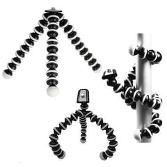 BLACK MINI OCTOPUS TRIPOD STAND FOR CAMERA AND MOBILE PHONE