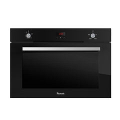 Blumatic 90cm Built In Gas Oven 2 Convection Fans - Black Glass