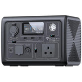 BLUETTI EB3A Portable Power Station, 268Wh Solar Generator LiFePO4 Battery Backup w/ 2 600W (1200W Surge) AC Outlets, Recharge from 0-80% in 30 Min., Mobile Wireless Charger, LFP Backup for Outdoor Camping, Trip, Power Outage - Gray