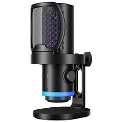 BOYA CastMic G40 Vibrant RGB Noise-Cancelling USB Microphone, 192 kHz/24-bit high-resolution audio - Black