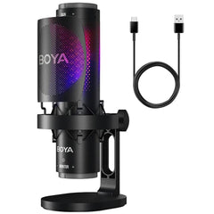 BOYA K9 RGB Gaming Condenser Mic Kit with Pop Filter, USB cable