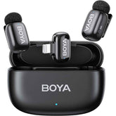 Boya Mini 15 Wireless Microphone For Iphone With Mfi Certified Ligntning Interface,noise Cancellation, 30h Battery Life With Charging Case,ai Voice Changer For Video Recording, Live Streaming, Interviews