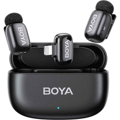 Boya Mini 15 Wireless Microphone For Iphone With Mfi Certified Ligntning Interface,noise Cancellation, 30h Battery Life With Charging Case,ai Voice Changer For Video Recording, Live Streaming, Interviews