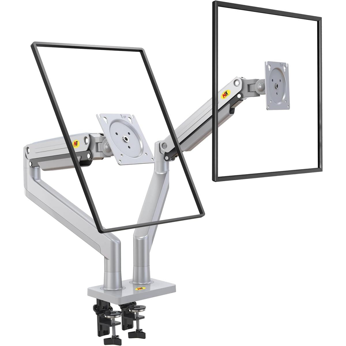 NB North Bayou G32 22" to 32" Adjustable Dual Monitor Stand Gas-Spring Desk Mount (2-15kgs)