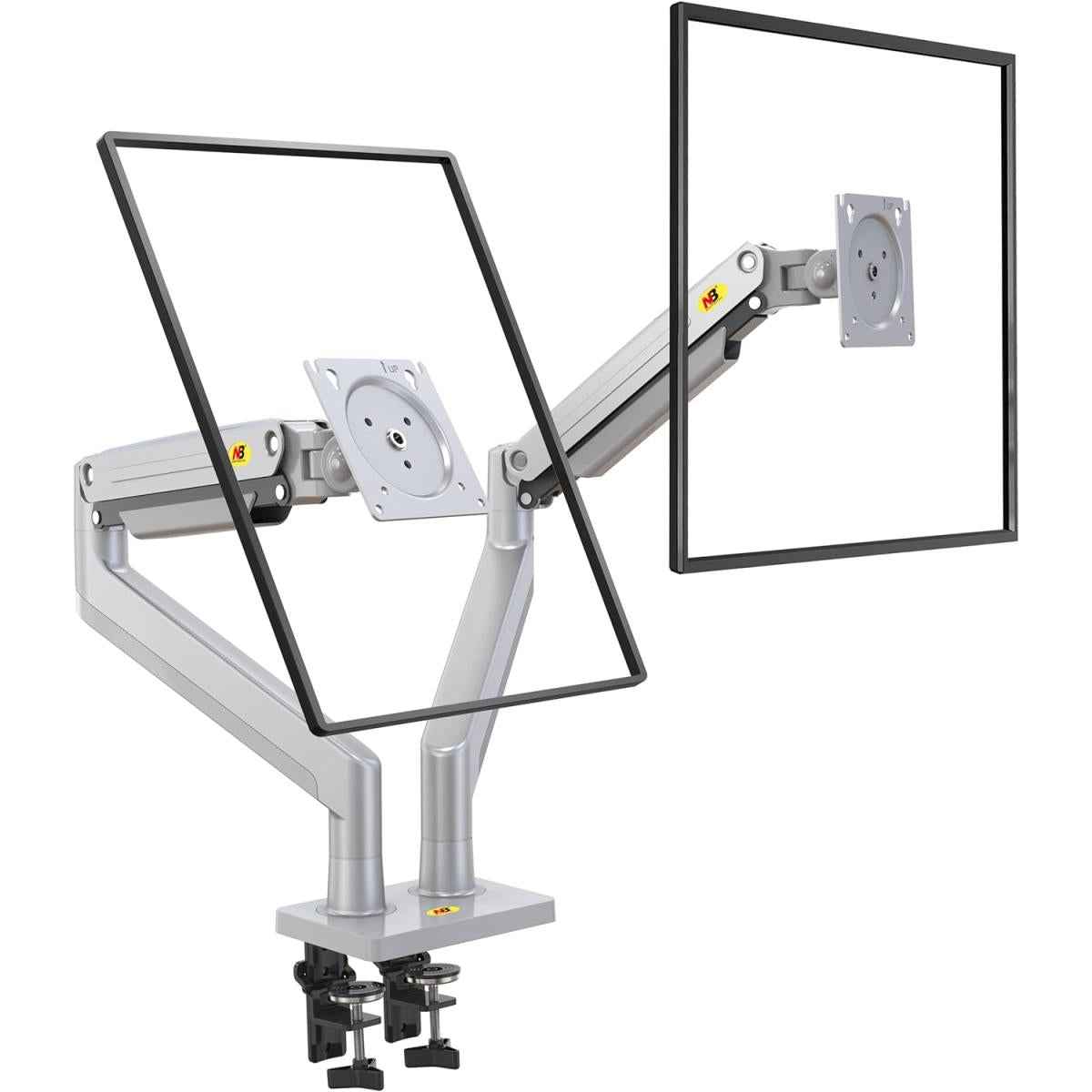 NB North Bayou G32 22" to 32" Adjustable Dual Monitor Stand Gas-Spring Desk Mount (2-15kgs)