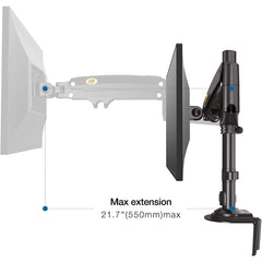 NB North Bayou H100 17" to 30" Adjustable Universal Monitor Arm Gas-Spring Desk Mount