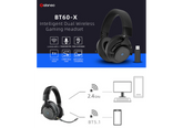 Abingo BT60-X 2.4G Wireless Gaming Headset for PS5,PS4,PC with Microphone,Lossless Ultra-Low Latency,7.1 Surround Sound,Long Battery Life,Wired Mode for Xbox One, Xbox Games