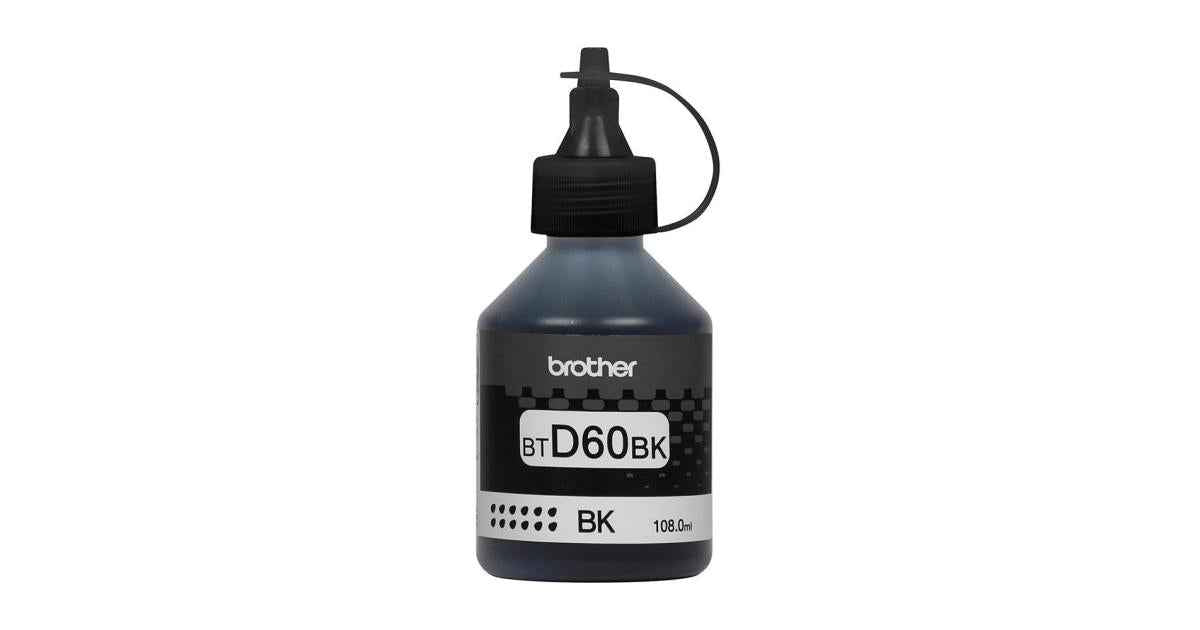 Brother BT-D60BK Ink Bottle, 108ml (Black) (Original)