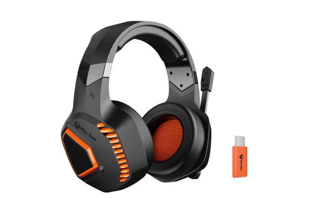 Meetion Bth014 Surround Sound 2.4g Wireless Bluetooth & Wired Gaming Headset Black