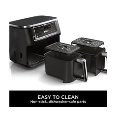 Ninja Dual Zone Air Fryer, 9.5Lit, 6Programs, Black - AF451UK