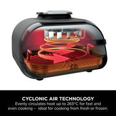 Ninja Foodi Max Health Grill & Air Fryer, 5.2Lit, Black - AG551UK