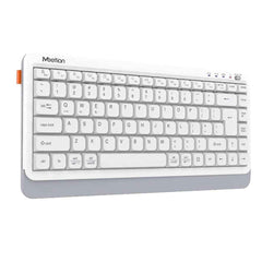 Meetion BTK500 Streamlined Dual - Mode Compact Wireless Keyboard - White with gaming keyboard