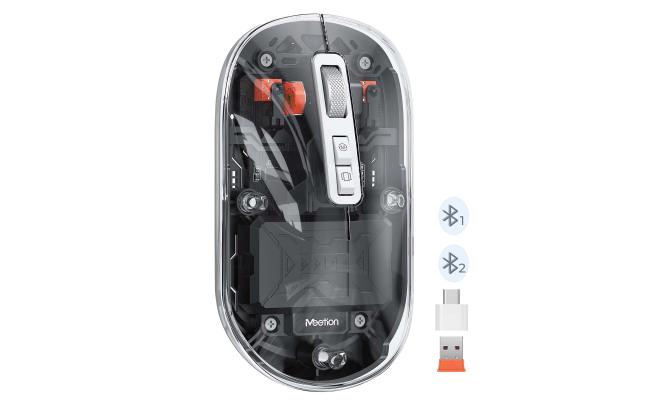 Meetion BTM005 Dual Mode 2.4g Bluetooth & Wireless Mouse Orange