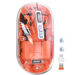 Meetion BTM005 Dual Mode 2.4G Bluetooth & Wireless Mouse -Orange