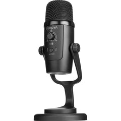 Boya By Pm500 Usb Condenser Microphone With Table Stand For Streaming, Podcast, Youtube Windows Mac Pc And Smartphone Usb C Black