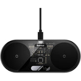 Baseus Digital LED Display 2in1 Wireless Charger 20W Black Universal version (Include USB For type-C 3A 1m) - Black