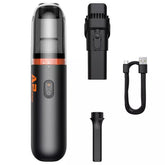 Baseus A2Pro Car Vacuum Cleaner - 6000PA Powerful Suction, Cordless & USB-C Rechargeable, Washable HEPA Filter, Quiet Operation - Black