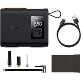 Baseus Energypump Mega Series Dual Cylinder Wireless Inflator, 150psi Portable Air Compressor, 250w, 6000mah, Smart Lcd, Auto Stop, Led Light, For Car, Motorcycle, Bike (black)