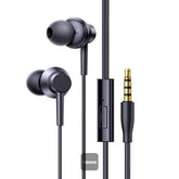 Baseus Encok Hz11 3.5mm Jack Wired Earphone, Universal Headset In Ear Headphone With Mic Black