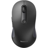 Baseus F02 Ergonomic Dual-Mode Wireless Mouse | Bluetooth 5.2 and 2.4Ghz Connectivity, Silent Buttons, 5 DPI Modes - Black