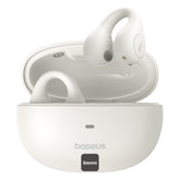 Baseus Airgo Enc As01 Open Ear Clip On Wireless Earbuds For Sports Up To 25 Hours Of Playback White