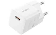 Baseus Gan5 Fast Charger (mini) 1c 25w Eu Cluster Supports Pps, Pd 3.0, Qc 3.0 White