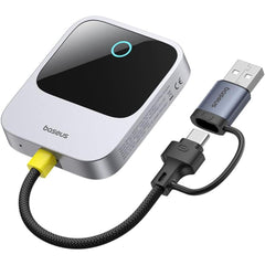 Baseus Wireless Carplay Adapter For Iphone Converts Wired Carplay To Wireless, Plug & Play Carplay For Cars From 2017 & For Iphone Ios 10+, Prime Trip Safe Journey, Only For Apple Carplay Grey