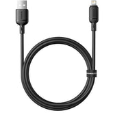 Baseus Silky Series Fast Charging Cable Usb To Lightning 2.4a 1m Black