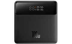 Baseus Blade H1 Lite 20000mah 100w Fast Charging Power Bank With Type C Cable 2 Usb A And 2 Type C Port, Digital Display, Slim Design Black