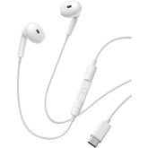 Baseus Encok Cz19 Type C Wired Earphones – Usb C In Ear Headphones With Microphone & Volume Control, 13mm Hi Fi Drivers, Semi In Ear Design, Durable Tpe Cable, Compatible With Iphone 16, Ipad Pro White